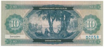 2023. "Darabanth Aukciósház" 2000Ft értékű, sorszámozott "00058" kuponja T:UNC