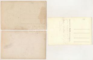 22 db RÉGI fotós képeslap: portrék, családok, párok, gyerekek / 22 pre-1945 photo postcards: portrai...
