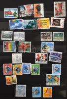 Svájc kb 640 db bélyeg 12 vastag fekete lapos A4-es berakóban, tokkal