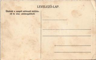 Szeged, Üdvözlet a szegedi méhészeti kiállításról és országos vándorgyűlésről, gazdasági olvasó, bel...