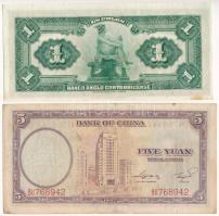 Costa Rica 1917. 1C + Kína 1937. 5Y "Bank of China" T:VF-F
Costa Rica 1917. 1 Colon + Chi...