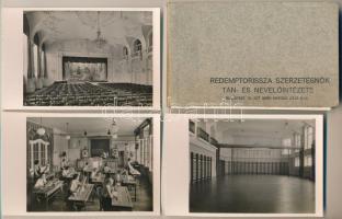 Budapest XI. Redemptorissza Szerzetesnők Tan- és Nevelőintézete, képeslapfüzet 19 db lappal, belsők (a lapok külön vannak). Szt. Imre herceg útja 5-7. (ma Villányi út)