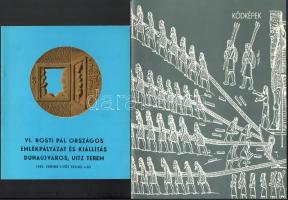 2 db kiállítási katalógus: VI. Rosti Pál Országos Emlékpályázat és Kiállítás. Dunaújváros, Uitz terem. Dunaújváros, 1982, Fejér megyei Nyomdaipari Vállalat, 12 p. Kiadói tűzött papírkötés. + Idolumok. Ködképek. Szerk.: Bárdosi József. Vác, 1993, Nalors Grafika Kft. Kiadói tűzött papírkötés. Megjelent 250 példányban.