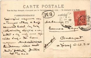 1905 Le Castor sous-marin, La Pallice. A. Bougault / francia tengeralattjáró, a levelet a BASTIA fed...