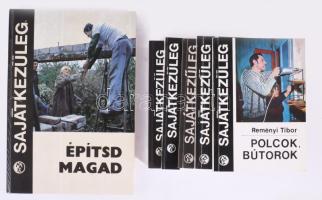 Sajátkezűleg sorozat 6 kötete: Reményi Tibor: Polcok, bútorok.; Adam Słodowy: Házi mindentudó.; Kovács Géza: Tapétázás.; Ház körüli munkák.; Adam Słodowy: Szeretek barkácsolni.; Építsd magad. Bp., 1977-1984, Műszaki Könyvkiadó. Kiadói papírkötés / kartonált papírkötés, vegyes állapotban.