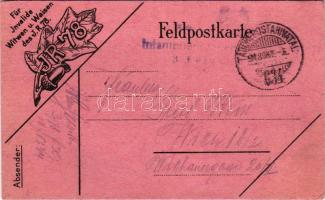 1918 Für Invalide Witwen u. Waisen des I.R. 78. Feldpostkarte / A Cs. és kir. 78. gyalogezred rokkantjai, özvegyei és árvái javára. Tábori Postai Levelezőlap / WWI Austro-Hungarian K.u.K. military field postcard + "Tábori postahivatal 634" (EK)