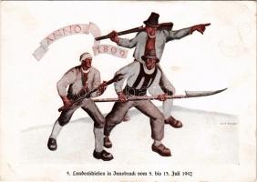1942 Anno 1809. Landesschiessen Innsbruck vom 5. bis 13. Juli 1942 / Tyrolean Riflemen patriotic propaganda s: Sepp Ringel + So. Stpl. (EB)