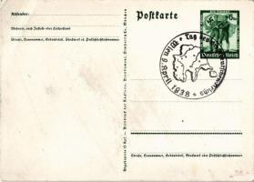 1938 Ein Volk, ein Reich, ein Führer! / Adolf Hitler, NSDAP German Nazi Party propaganda, map, swast...