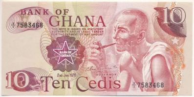 Ghána 1978. 10C "X/1 7583468" T:AU Ghana 1978. 10 Cedis "X/1 7583468" C:AU Krause P#16f