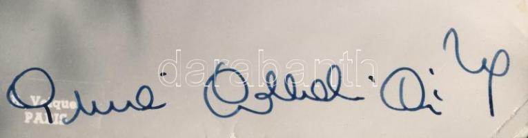 Gina Lollobrigida (1927-2023) színésznő autográf aláírása őt ábrázoló fotón, 15x10 cm