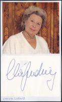 Christa Ludwig (1928-2021) német opera-énekesnő (mezzoszoprán) autográf aláírása
