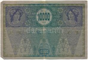 Ausztria 1919. (1918) 10.000K hátlap rajzos, vízszintes "DEUTSCHÖSTERREICH" felülbélyegzés...