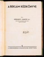 Urbányi János: A reklám kézikönyve. Kereskedelmi Szakoktatás Könyvtára 5. Bp., (1930), Kereskedelmi Szakiskolai Tanárok Országos Egyesülete (Biró Miklós-ny.),184+(8) p. Fekete-fehér képekkel illusztrált. Átkötött félvászon-kötés.