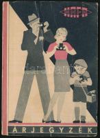 cca 1941 HAFA (Hatschek és Farkas) 87. árjegyzék / HAFA amatőrmozi árjegyzék. (Egyben.) Bp., Tolnai-ny., 162 p.; 30 p. Kiadói papírkötés.