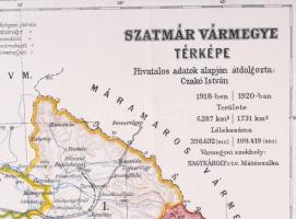 1926 Szatmár vármegye térképe, 28,5x38,5 cm + 1933 Pest-Pilis-Solt-Kiskun vármegye térképe, 47x31 cm