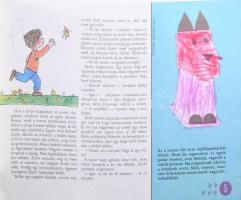 1978-1981 A Dörmögő Dömötör c. folyóirat 29 db szórványszáma egybekötve, harántalakú félvászon-kötés...