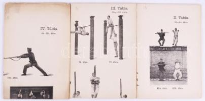 ca 1900 3 db katonai gyakorlatokat, fegyveres harcot bemutató képes tábla, plakát, 60x51 cm