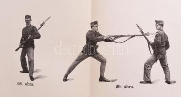 ca 1900 3 db katonai gyakorlatokat, fegyveres harcot bemutató képes tábla, plakát, 60x51 cm
