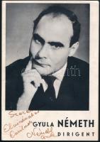 Németh Gyula (1930-2015) karmester aláírt bemutatkozó füzete