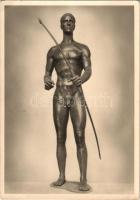 Berlin; Professor Richard Scheibe: "Bogenschütze" / Íjász, szobor, Harmadik Birodalom / German sculptor, archer, sculpture, Third Reich. photo Berolina (EK)