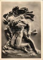 Berlin; Arno Breker: "Kameraden" / "Bajtárs" relief, Harmadik Birodalom / German sculptor, "Comrades" sculpture, Third Reich. photo Berolina (EK)
