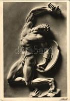 Berlin; Arno Breker: "Opfer" / "Áldozat" relief, Harmadik Birodalom / German sculptor, "Victim" sculpture, Third Reich. photo Berolina (EK)