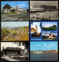 Legalább 800 db városképes lap "A" betűvel kezdődő magyar helységekből, gyűjteményi anyag cipős dobozban