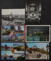 Budapest legalább 500 modern képeslap, közte vonatkozó művészeti lapok is, cipős dobozban. Érdekes anyag!!