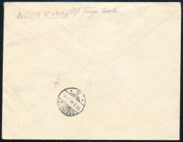 1936 Expressz ajánlott légi levél Németországba 3,01P bérmentesítéssel közte 10 különféle Arcképek b...