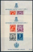 Románia 1940 Pro Patria blokkok Mi 13-14 (Mi EUR 215.-) (pici ránc / light crease)