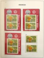Indonézia 1950-1985 Szép gyűjtemény rengeteg motívum kiadással DAVO falcmentes albumban. (Mi EUR ~3....