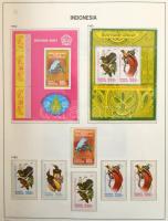 Indonézia 1950-1985 Szép gyűjtemény rengeteg motívum kiadással DAVO falcmentes albumban. (Mi EUR ~3....