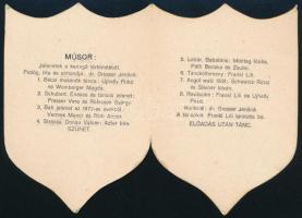 1931 Műsor Az Orosházi Izraelita Nőegylet műsoros estjére, 9x6,5 cm