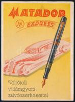 Matador Express Töltőtoll reklám, 14,5x10,5 cm