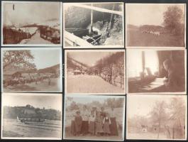 38 darab fotó orosz harctérről, vegyes állapotban, 9x12 cm alatt