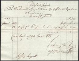 1817 Kassai számla Andrássy grófnő részére