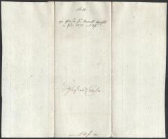 1817 Kassai számla Andrássy grófnő részére