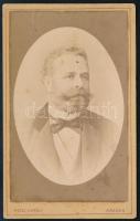 cca 1890 Mikolay István (1833-1919) ügyvéd fotója Weisz Károly aradi műterméből, 10,5x6,5 cm