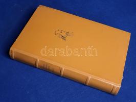 Goethe, Johann Wolfgang [von]:  Faust. Fordította Jékely Zoltán és Kálnoky László. (Számozott.) [Budapest], 1967. Európa Könyvkiadó Magyar Helikon Osztálya (Zrínyi Nyomda). 581 + [7] p. Könyvgyűjtők számára készült, számozott, bibliofil kiadás. Kolofon: "A tipográfia és a kötésterv Szántó Tibor munkája. Készült a Zrínyi Nyomdában, diósgyőri bordázott ofszetpapíron, Baskerville antikva betűvel, 8100 példányban. Ebből 1900 példány bőrkötésben. Ez a könyv az 1330. számú példány". Johann Wolfgang von Goethe (1749-1832) fő műve, a Faust először 1832-ben jelent meg. Az európai irodalom egyik alapművének számító drámai költemény első magyar fordítása 1860-ban jelent meg. Kötetünk az érett magyar fordítások egyike, amely a tragédia mindkét részén kívül az Ős-Faustot is közli. Aranyozott, álbordás, vaknyomásos kiadói bőrkötésben. Jó példány.