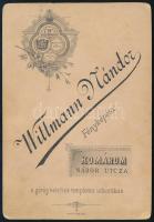 cca 1890 Anya gyermekével. Keményhátú fotó Wittmann Nándor komáromi műterméből, kopással, 15,5x11 cm