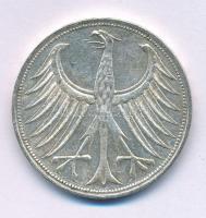 Német Szövetségi Köztársaság 1951F 5M Ag kapszulában, tanúsítvánnyal. T:XF kis patina
Federal Repub...