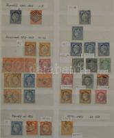 Franciaország gyűjtemény az 1849-1977 közötti időszakból, sok jó értékű adarb és sor + szép gyarmati rész is a klasszikus időszakból, sok ezer eurós gyűjtemény 2 db A4-es berakóban