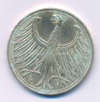 Német Szövetségi Köztársaság 1951J 5M Ag kapszulában, tanúsítvánnyal. T:XF patina
Federal Republic ...