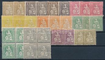 Svájc 1867/1881 Ülő Helvetia átnézetlen kis tétel stecklapon