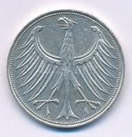 Német Szövetségi Köztársaság 1967D 5M Ag kapszulában, tanúsítvánnyal. T:XF
Federal Republic of Germ...