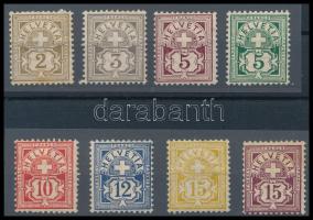 Svájc 1882 Mi 50-57 jó sorozat! (Mi EUR 250.-) (Mi 50, 54 rozsdapöttyök / stain spots)