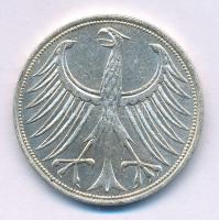 Német Szövetségi Köztársaság 1968J 5M Ag kapszulában, tanúsítvánnyal. T:XF
Federal Republic of Germ...