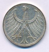 Német Szövetségi Köztársaság 1968F 5M Ag kapszulában, tanúsítvánnyal. T:XF patina
Federal Republic ...