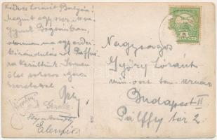 1910 Rafna, Raffna, Ramna; népviseletbe öltözött férfiak hordókkal. A levél címzettje Győry Lóránd m...