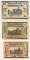 Német Birodalom / Weimari Köztársaság / Marienwerder 1920 k. 10pf + 25pf + 50pf T:AU egyiken folt German Empire / Weimar Republic / Marienwerder cca. 1920. 10 Pfennig + 25 Pfennig + 50 Pfennig C:AU one with spot